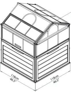 Canopia® By Palram Plant Inn™ Raised Bed Greenhouse, 4' X 4' 21 Canopia® By Palram Plant Inn™ Raised Bed Greenhouse, 4' X 4' -Garden Tools Shop 8588308 10V tif