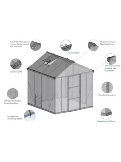 Canopia® By Palram Glory™ Greenhouse, 8' -Garden Tools Shop 8591547 17v