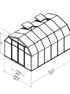 Canopia® By Palram Hobby Gardener Greenhouse, 8' 25 Canopia® By Palram Hobby Gardener Greenhouse, 8' -Garden Tools Shop 8599332 03V tif