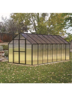 Garden Tools Shop -Garden Tools Shop 8611173 02v monticello premium greenhouse 8 x 16 black