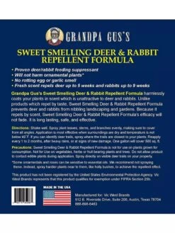 Grandpa Gus's Deer & Rabbit Repellent Spray -Garden Tools Shop 8612427 05V 3 4